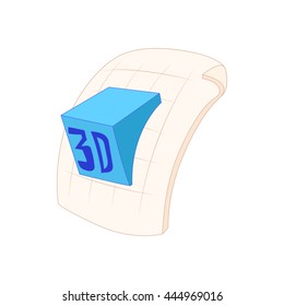 3d program file icon in cartoon style on a white background