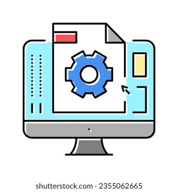 3d prototyping color icon vector. 3d prototyping sign. isolated symbol illustration