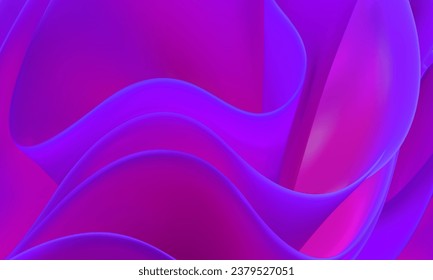 3D purple abstract background flowing wave smooth motion modern design