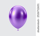 3D Purple balloon. Realistic glossy balloons. Christmas party, black Friday, birthday and anniversary decoration. Celebration design element.