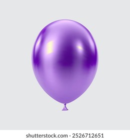 3D Purple balloon. Realistic glossy balloons. Christmas party, black Friday, birthday and anniversary decoration. Celebration design element.