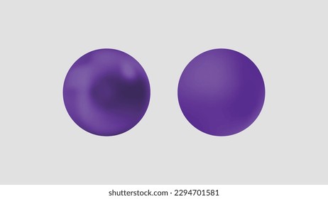 3d purple balls with solid color background