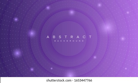 3d purple circle papercut abstract background, vector. Eps10