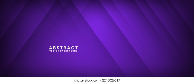 3D purple geometric abstract background overlap layer on dark space with cutout effect decoration. Minimalist graphic design element future style concept for banner, flyer, card, cover, or brochure