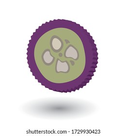 3d Purple Pare Vegetable Symbol