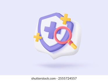 3d purple plus icon on the white colours background. First aid and health care with pure medical. Medical symbol of emergency help. 3d math signs icon vector render illustration