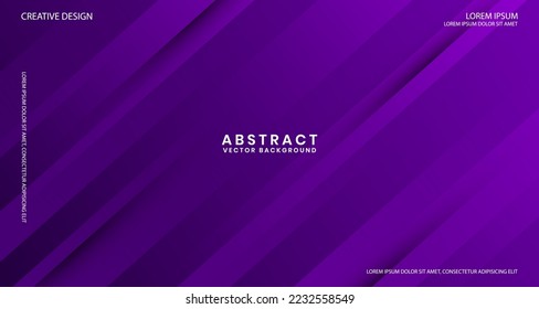 3D purple techno abstract background overlap layer on dark space with lines effect decoration. Graphic design element cutout style concept for banner, flyer, card, brochure cover, or landing page