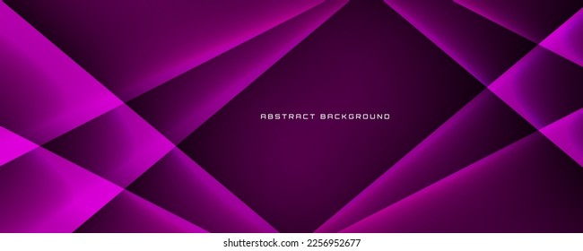 3D purple techno abstract background overlap layer on dark space with light line decoration. Graphic design element cutout style concept for banner, flyer, card, brochure cover, or landing page