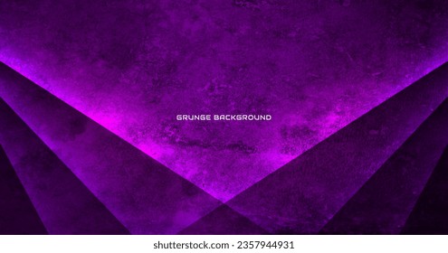 La capa de fondo abstracto 3D tecno púrpura se solapa en el espacio oscuro con una decoración poco gruesa. Estilo de elemento de diseño gráfico moderno. Concepto de forma de corte rudo para banner web, volante, tarjeta o portada de folletos