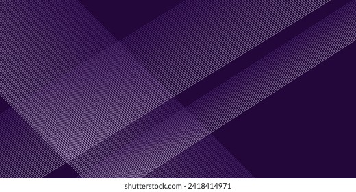 La capa de fondo abstracto 3D tecno púrpura se solapa en el espacio oscuro con la decoración de formas de líneas brillantes. Diseño gráfico moderno concepto de estilo futuro para banner, volante, tarjeta o portada