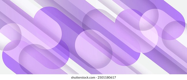 3D purple white abstract background overlap layer on bright space with cutout shape effect decoration. Modern graphic design element rounded style concept for web banner, flyer, card or brochure cover