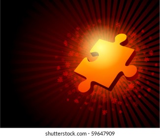 3d puzzle piece vector background