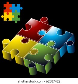 3D-Puzzleteile