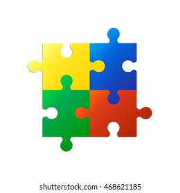 3d Puzzle vector illustration. Eps 10.