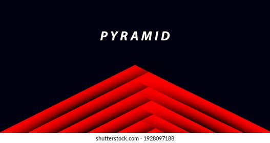 3D Pyramid background with minimal concept design 