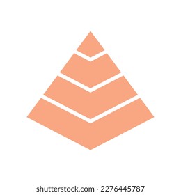 Diagrama de infografía de gráfico de piramide 3D vectores de icono de fondo blanco