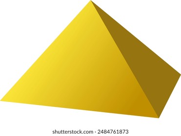 3d Pyramid icon, geometric triangle Pyramid, 3D triangle