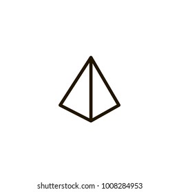 3d pyramid icon. sign design