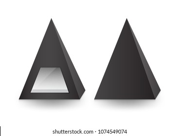 3d pyramid package, box, product design,Vector illustration. box design, packaging box, 3d mockup, cardboard