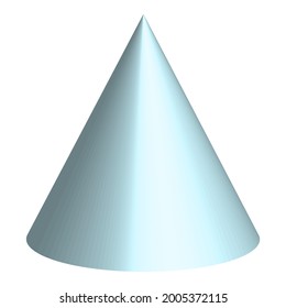 A 3D pyramid in turquoise (blue) color, in vector, is depicted in full face on a white background.