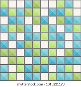 3D pyramids. Seamless vector pattern background.