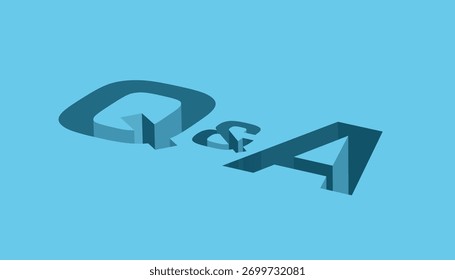 vetor de fundo de conceito de sinal de profundidade de pergunta e resposta 3d