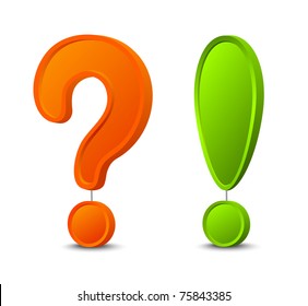 3d Question Mark And Exclamation Mark