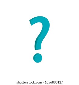 3d question mark icon. Design template vector