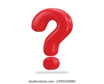 3d question mark icon illustration