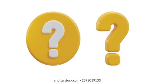 3d question mark icon set