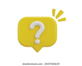 3d question mark icon sign on asking FAQ and QA answer solution information. Have a question mark icon vector illustration