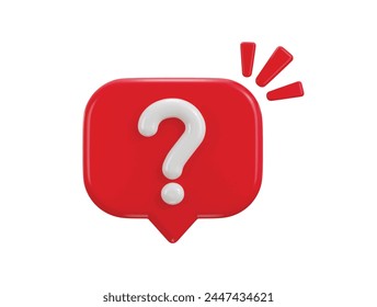 3d question mark icon sign on asking FAQ and QA answer solution information. Have a question mark icon vector illustration