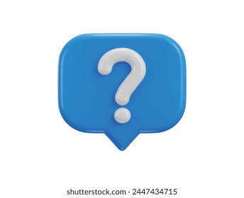 3d question mark icon sign on asking FAQ and QA answer solution information. Have a question mark icon vector illustration