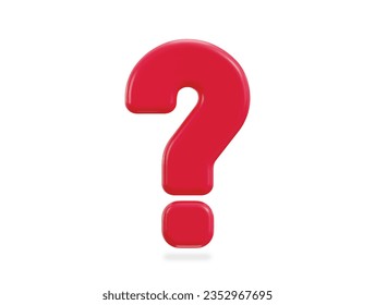 3d question mark icon vector illustration