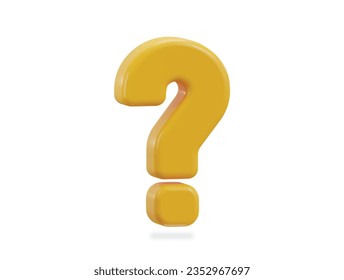 3d question mark icon vector illustration