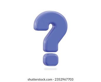 3d question mark icon vector illustration