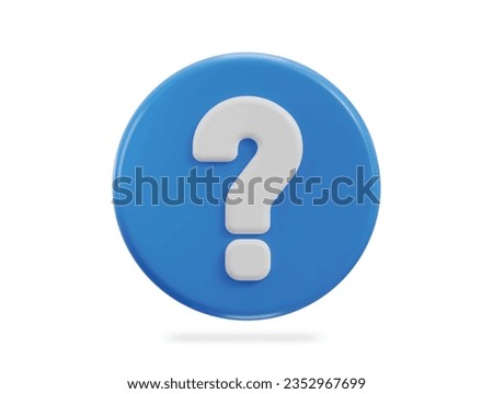 3d question mark icon vector illustration