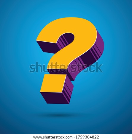 Image, Stock Photo The three question marks