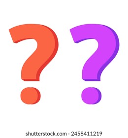 icono de símbolo de signo de interrogación 3d