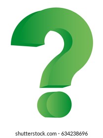 3d question mark. Vector illustration.