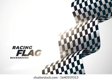3d racing wavy flag background design