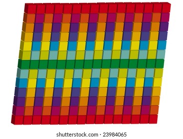 3D rainbow colors