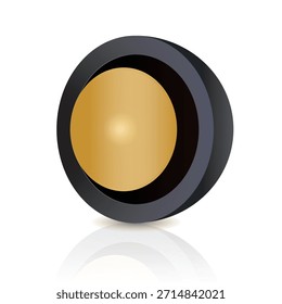 Ícone de Botão Elevado Clicável em 3D