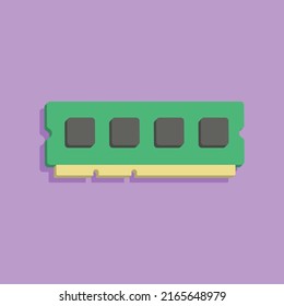 3d ram memory in minimal cartoon style