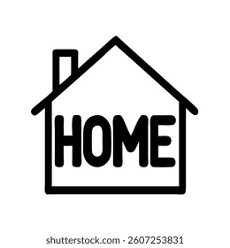 3D Real Estate Home Icon for Sale on White Background