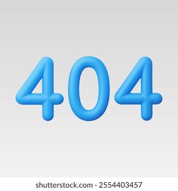 3d Realistic 404 Not found icon vector illustration