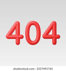 3d Realistic 404 Not found icon vector illustration