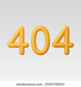 3d Realistic 404 Not found icon vector illustration