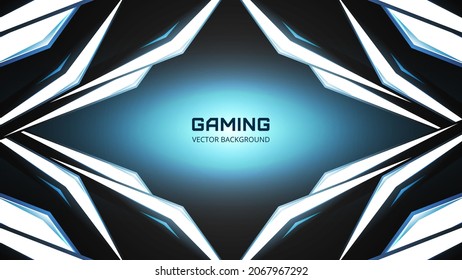 3d realistic abstract mechanical technology futuristic gaming background with modern geometric shapes. Vector illustration