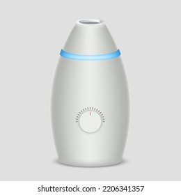 3d realistic air humidifier isolated on white background. Air cleaning and humidifying device for the house. Modern purifier for indoor household. Vector illustration